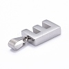 Non-Tarnish 304 Stainless Steel Letter Pendants STAS-H127-E-P-3