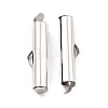 Non-Tarnish 304 Stainless Steel Slide On End Clasp Tubes STAS-C044-08B-P-1