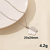 304 Stainless Steel Flower Pendant Necklace for Women SM6724-5-1