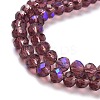 Electroplate Glass Beads Strands X1-EGLA-A034-T4mm-L14-3