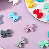 36Pcs 9 Colors Bowknot Food Grade Silicone Beads SIL-PA0001-03-6