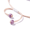 Handmade Dry Pressed Flower Link Bracelet for Girl Women BJEW-C004-01J-3