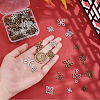   96Pcs 12 Styles Tibetan Style Alloy Connector Charms FIND-PH0005-94-4