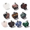 Natural & Synthetic Mixed Gemstone Pendants G-B068-11P-1