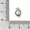Brass Micro Pave Clear Cubic Zirconia Charms KK-N290-20P-3