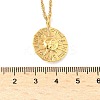 304 Stainless Steel Zodiac Sun Pendant Necklaces for Women NJEW-B130-02G-3