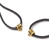 Cowhide Leather Cord Double Layer Necklace Making AJEW-JB01355-01-2