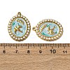 304 Stainless Steel Enamel Pendants STAS-P406-27B-G-3