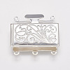 Brass Multi-strand Box Clasps kk291-S-2