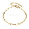 201 Stainless Steel Paperclip Chains Bracelets for Women BJEW-G767-01E-G-4