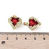 Rack Plating Real 18K Gold Plated Brass Micro Pave Cubic Zirconia Pendants KK-G482-01G-02-3