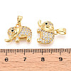 Brass Micro Pave Cubic Zirconia Pendants KK-N257-61G-3
