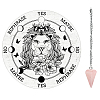 AHADEMAKER 1Pc Cone/Spike/Pendulum Natural Rose Quartz Stone Pendants DIY-GA0004-24I-1