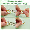 1Pc 925 Sterling Silver Adjustable Rings STER-BC0002-41G-4