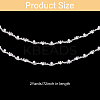 1 Yard Brass Crystal Rhinestone Cup Chain with Imitation Pearl OCOR-GL0001-08B-2