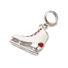 Rhodium Plated 925 Sterling Silver Enamel European Dangle Charms LS-STER-P062-02A-03-2