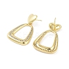 Rack Plating Brass Micro Pave Cubic Zirconia Studs Earrings EJEW-B047-03G-05-2