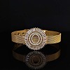 Brass Micro Pave Clear Cubic Zirconia Bangles for Women FS-WGA7409-36-1