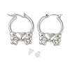 Brass Hoop Earrings for Women EJEW-F344-01P-02-1