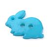 2-Hole Opaque Solid Color Bunny Acrylic Buttons BUTT-S020-35-3