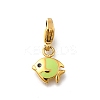 Fish 304 Stainless Steel Enamel Pendant Decorations STAS-R159-48G-05-1