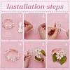 5Pcs Alloy Rhinestone Multi-strand Bangles for Women BJEW-WR0001-03G-4
