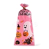 50Pcs Halloween Theme Rectangle Plastic Cookies Bags ABAG-H113-03B-3