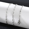 Non-Tarnish 304 Stainless Steel Dapped Chain Necklace for Men Women LS-NJEW-E076-02P-4