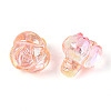Electroplate Transparent Acrylic Beads PACR-CJC0008-08A-2
