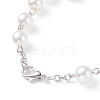 Religious Prayer Imitation Pearl Beaded Rosary Bracelet LS-BJEW-O140-01P-4