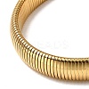 Ion Plating(IP) 304 Stainless Steel Flat Snake Chain Necklaces for Women NJEW-U049-01G-03-2