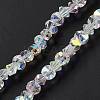 Transparent Electroplate Glass Beads Strands EGLA-L043-AB01-1