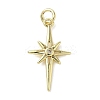 Brass Micro Pave Cubic Zirconia Pendants KK-L248-07G-04-1
