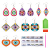 DIY Diamond Acrylic Evil Eye Theme Earrings Kit DIY-TA0005-71-1