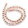 Electroplate Non-magnetic Synthetic Hematite Beads Strands G-L485-03D-LRG-3