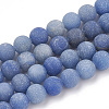Dyed & Heated Natural Blue Aventurine Beads Strands LS-G-T106-208-1
