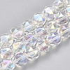 Electroplate Glass Beads Strands EGLA-S176-04-A01-1
