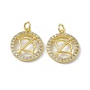 Real 18K Gold Plated Brass Micro Pave Clear Cubic Zirconia Pendants KK-E068-VB409-9-2