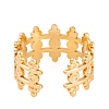PVD Vacuum Plating 304 Stainless Steel Cuff Rings for Women RJEW-G316-15G-3