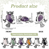 6Pcs 6 Styles Zinc Alloy Natural Gemstone Pendants FIND-PH0025-35-4