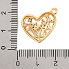 Brass Micro Pave Clear Cubic Zirconia Pendants KK-Z066-07G-3