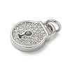Rack Plating Brass Micro Pave Cubic Zirconia Pendants KK-K392-43P-2