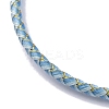 Polyester Cord Braided Bracelet Makings MAK-Z003-01G-05-2