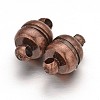 Brass Magnetic Clasps with Loops KK-H361-R-2