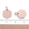 Ion Plating(IP) 304 Stainless Steel Stamping Blank Tag Charms LS-STAS-I311-24RG-4