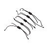 5Pcs 5 Styles Natural Obsidian Braided Bead Bracelets BJEW-JB11681-01-5