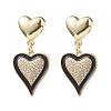 3 Pairs 3 Style Clear Cubic Zirconia Heart Dangle Stud Earrings EJEW-JE05082-5