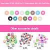 126g 15 Colors Handmade Polymer Clay Beads CLAY-SZ0001-32-3