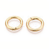 Brass Spring Gate Rings KK-T078-20G-04-2
