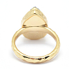 Electroplate Natural Druzy Quartz Crystal Finger Rings RJEW-I055-07G-RS-3